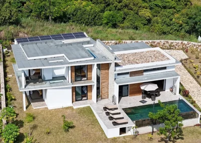 Vue aérienne de la villa