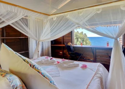 Vue mer du lit Manga Soa Lodge